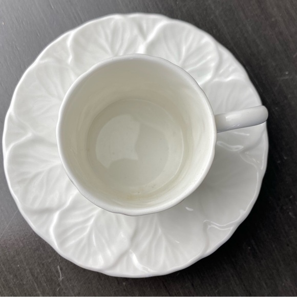 WEDGWOOD Coalport Countryware Cabbage Leaves Espresso Demitasse Cup & Saucer - Picture 5 of 11